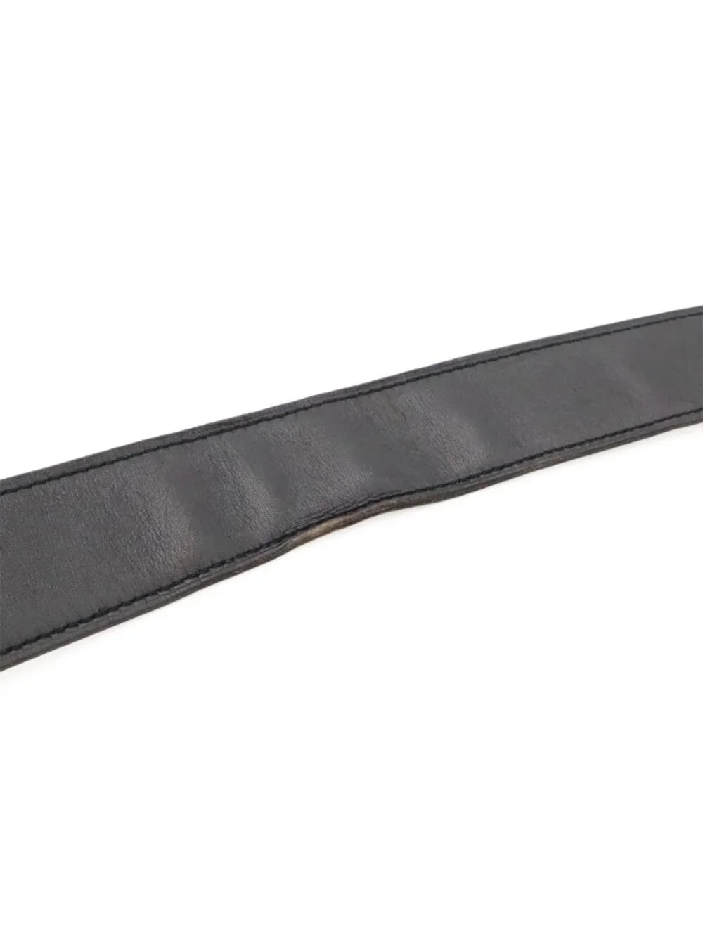 Hermes Belt Buckle Reversible Box Calf Veau Epsom Black White Silver 85